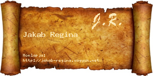 Jakab Regina névjegykártya